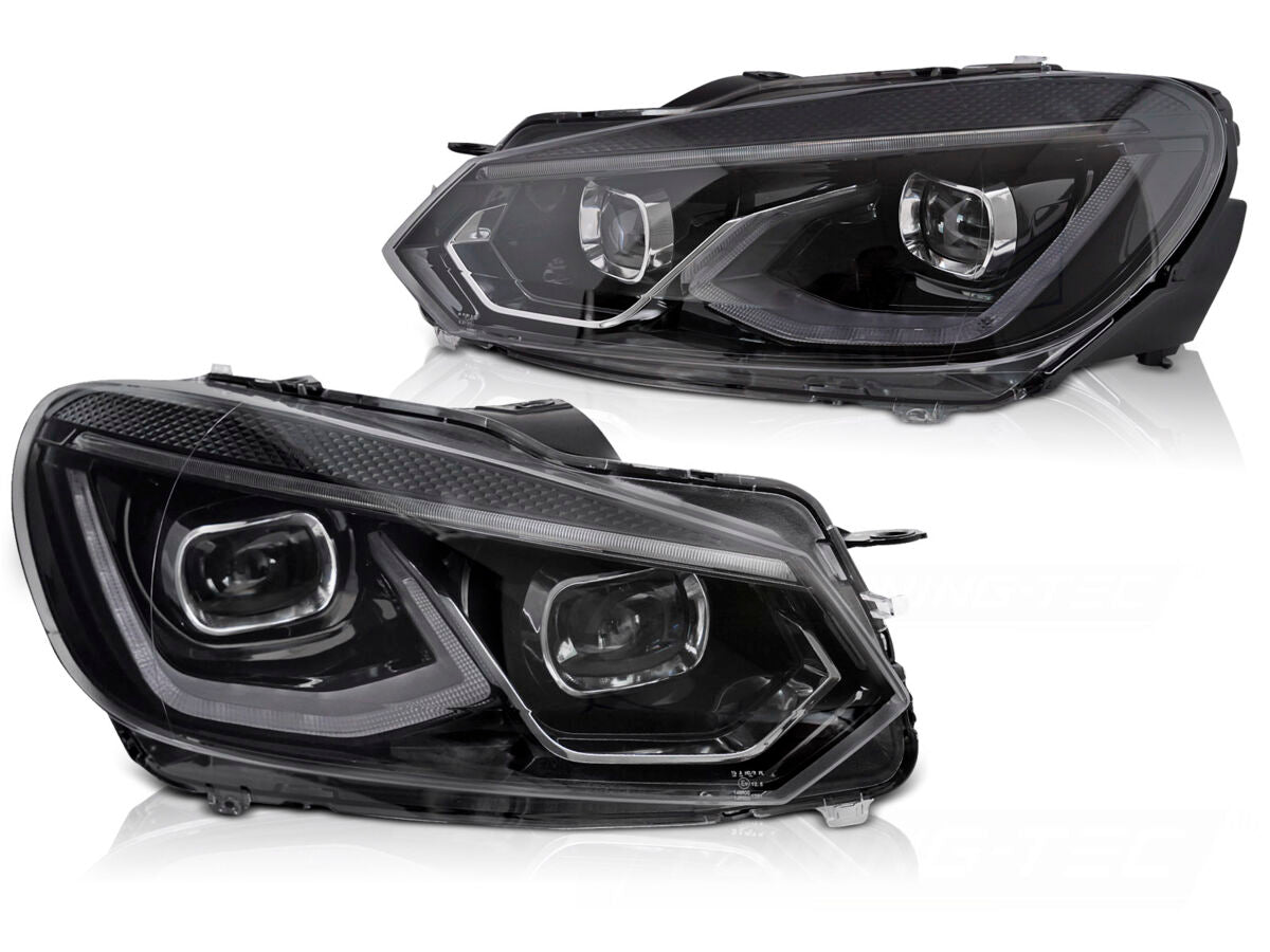 VW Golf 6 ПОЛНОСТЬЮ СВЕТОДИОДНЫЕ ФАРЫ