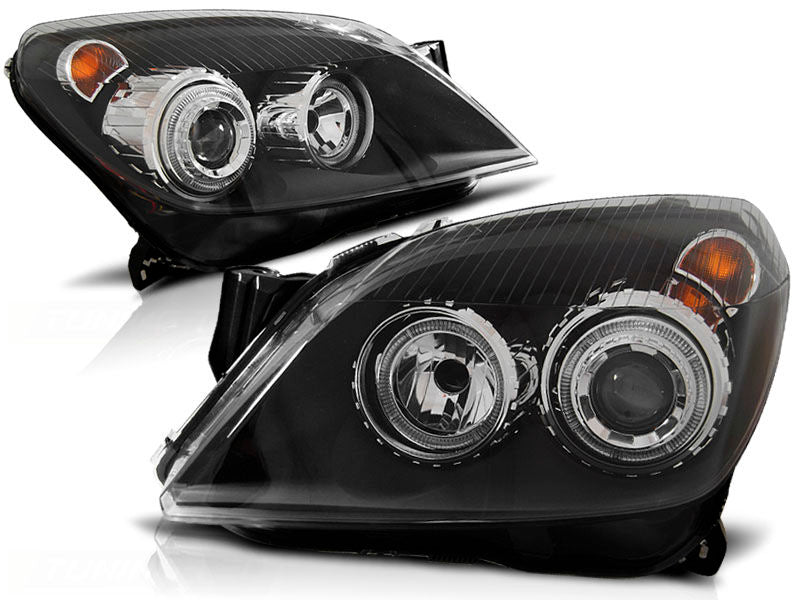 OPEL ASTRA (H), 03 - 09 Angel eyes Priekiniai žibintai