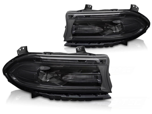 DODGE CHARGER 14-23   LED BLack priekiniai žibintai