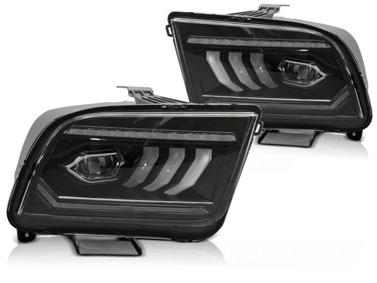 FORD MUSTANG 04-09  FULL LED  Priekiniai žibintai